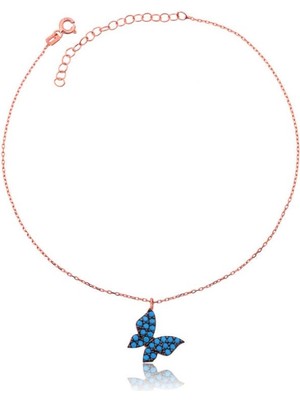 925 Gümüş Kelebek Halhal 925 Ayar Gümüş Bileklik