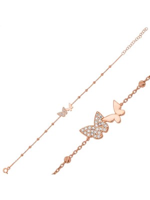 925 Gümüş Dorissa Kelebek 925 Ayar Gümüş Bileklik