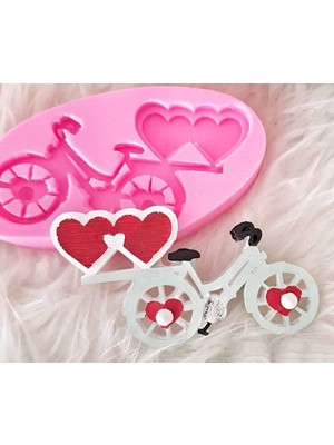 Morlalem Kalpli Bisiklet 12cm Pano Süsü Silikon Kalıp K-354