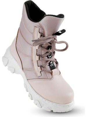 Kaptan Junior Kız Çocuk Botu Antibakteriyel Kürklü Tasarım Suni Deri 201