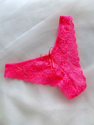 Gece İncisi Neon Dantel Tanga