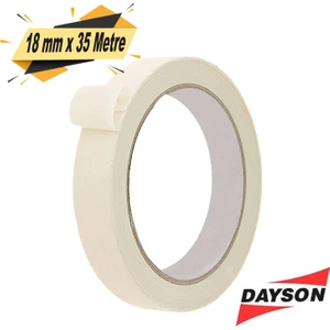 BADEM10 Dayson Maskeleme Bandı Kağıt Bant Beyaz 18 mm x 35 Metre