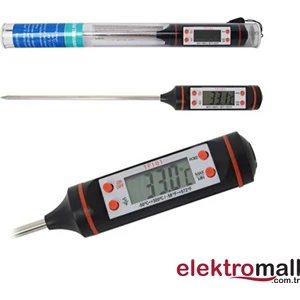 Dijital Mutfak - Siyah Gıda Termometresi Sıcaklık Ölçer Tp101
