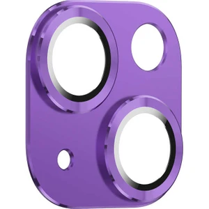 Apple iPhone 13 Mini Kamera Lens Koruyucu Çerçeveli Koruyucu CL-03 Mor