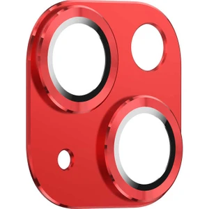 Apple iPhone 13 Mini Kamera Lens Koruyucu Çerçeveli Koruyucu CL-03 Kırmızı