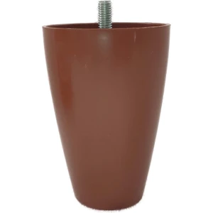 Armut Plastik Baza Ayağı Koltuk - Kanepe Ayağı 8 Adet Ceviz 10 cm 3/8 Vida