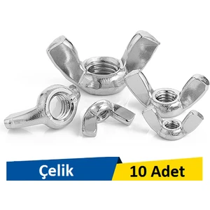 M10 Metrik Kelebek Somun Paket 10 Adet