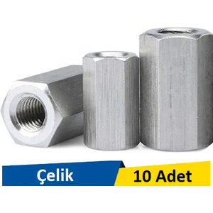 M10X40 Metrik Uzatma Somun Paket 10 Adet