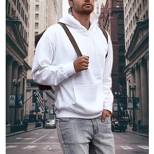 Amor Man Kapüşonlu 4 Iplik Şardonlu Pamuk Dokuma Çok Kalın Tam Kışlık Outdoor Erkek Sweatshirt