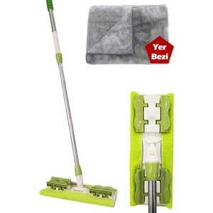 Sihirli Mop Istediğin Bezi Tak Kullan Teleskopik Saplı 1 Yedek Bez + Yer Bezi