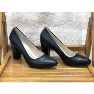 Kafkaslar 9 Cm. Kalın Topuklu Bayan Stiletto Ayakkabı