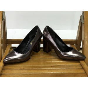 Kafkaslar 9 Cm. Kalın Topuklu Bayan Stiletto Ayakkabı