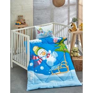 Komfort Home Baskılı  Pamuklu Silikon Elyaf Bebek Yorganı+Yastık