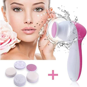 Pilli Yüz Cilt Temizleme Cihazı Siyah Nokta Peeling Fırça Seti Vücut Yüz Bakımı Masaj Aleti 5 In 1