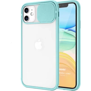 Apple iPhone 11 Sürgülü Kamera Korumalı Kılıf - Turkuaz