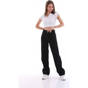 Kadın Siyah Yüksek Bel Palazzo Jean
