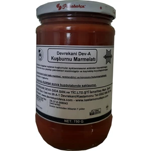 Devrekani Deva Gıda Şekersiz Ev Yapımı Doğal Kuşburnu Marmelatı 750 gr