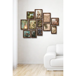 Nt Handmade 12 Parça Ahşap Tablo Seti Renkli Çiçekler Salon Oturma Odası Yatak Odası Için Mdf Duvar Dekoru 70 x 65 cm