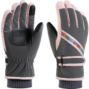 Kayak Eldivenleri Artı Kadife Sıcaklık Açık Binicilik Eldivenleri Velcro (Yurt Dışından)