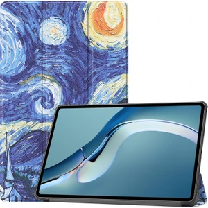 Huawei Matepad Pro 12.6 2021 Custer Deri Kılıfı Için Sarı