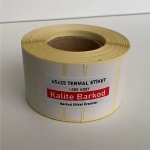 Kalite Barkod 45X25 Termal Etiket Barkod Etiketi
