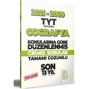 Benim Hocam Yayınları  2009 2021 TYT Coğrafya Son 13 Yıl Tıpkı Basım Konularına Göre Düzenlenmiş Tamamı Çözümlü Çıkmış Sorular