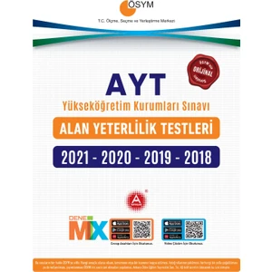 A Yayınları ÖSYM AYT 2021-2020-2019-2018 Tıpkı Basım Çıkmış Sorular