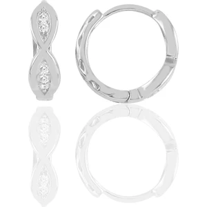 Söğütlü Silver Gümüş Sonsuzluk Halka Küpe