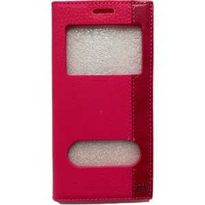 Smart Tech Samsung Galaxy J3 Pencereli Kapaklı Magnum Kılıf - Pembe