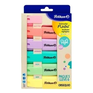 Pelikan 6 Lı  Pastel Fosforlu Işaretleme Kalemi