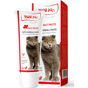 Anti-Hairball Kediler Için Tüy Yumağı Önleyici Malt Paste 100GR