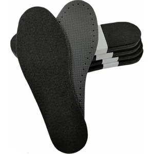 5 Çift Siyah Keçe Kaplı Eva Delikli Patik Tabanı - 37 Numara Keçe Tabanlık