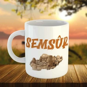 Zerya Hobi Semsûr-Adıyaman Kupası - Kürtçe Porselen Kupa