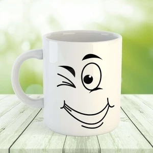 Zerya Hobi Göz Kırpma Emojili - Porselen Kupa