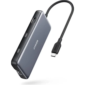 PowerExpand 555 USB C HUB 8in1 100W PowerDelivery HDMI SD Kart 10GBPS Ethernet - A8383 (Anker Türkiye Garantili)