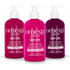 Omega Plus Bad Girl Pembe Şeker Pembesi Fuşya 3lü Saç Boyası Seti 250ML 250ML 250ML OPBG06