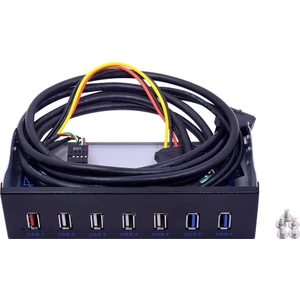 4731 Floppy Ön Panel 7 Port USB Çoklayıcı Hub 5.25 Inç USB 3.0 2.0 Hızlı Şarj Disket Yuvası