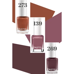 3’lü Set Pastel Oje 273 - Pastel Oje 273 - Pastel Oje 139 Nail Polish Kış Renkleri
