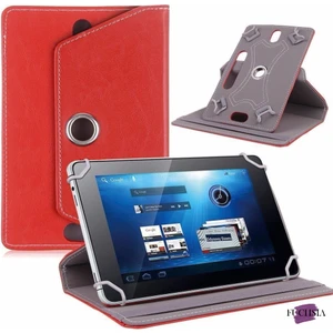 Tcl 10 Tab Max 10.36 Inç Uyumlu Fuchsia 360° Dönebilen Standlı Kapaklı Universal Tablet Kılıfı Kırmızı