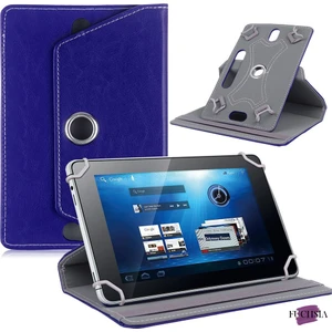 Lenovo Tab M8 8 Inç Uyumlu Fuchsia 360° Dönebilen Standlı Kapaklı Universal Tablet Kılıfı Lacivert