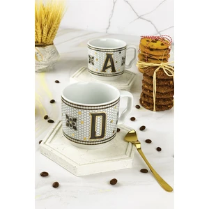 Arter Home Hermoni Monogram Porselen Harf Kupa - D Harfi