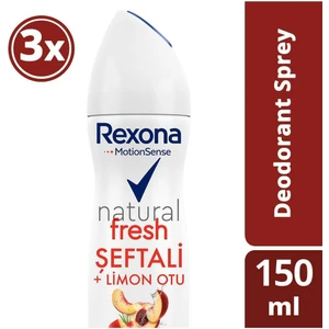 Natural Fresh Şeftali Ve Limon Otu Kadın Deodorant Sprey 150 Ml X3