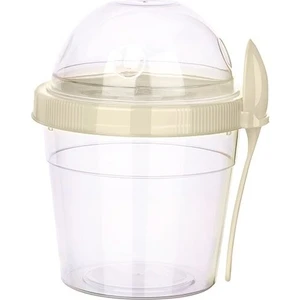 Hazneli Kaşıklı Yoğurt ve Mama Saklama Kabı 500 ml
