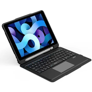 Apple iPad Air 11inç M2/M3 2025-2024 Kılıf Led Işıklı Magnetik Standlı Klavyeli Kılıf