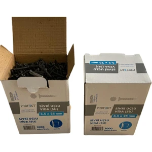 ( PROFECT ) Sivri Uçlu Alçıpan Vidası 3.5X25 mm 1000 Adet
