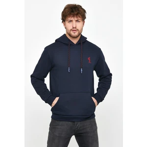 Polo State Erkek Iskelet Nakışlı 3 Iplik Sweatshirt  Lacivert