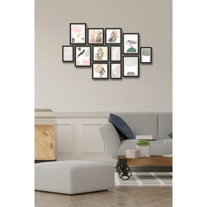Nt Handmade 12 Parça Ahşap Tablo Seti Duvar Dekoru - Renkli Çiçekler Salon Oturma Yatak Odası Için 80X55 cm