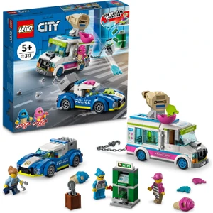 City Dondurma Kamyonu Polis Takibi 60314 - 5 Yaş ve Üzeri Çocuklar İçin 2 LEGO City Tv Karakteri İçeren Oyuncak Yapım Seti (317 Parça)
