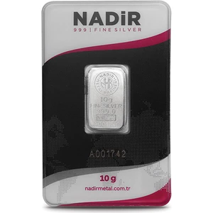 Harem Altın 10 Gram Gümüş Külçe