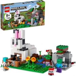Minecraft® Tavşan Çiftliği 21181 # Macera Oyunlarını Seven Çocuklar İçin Tavşan Evi İçeren Yaratıcı Oyuncak Yapım Seti (340 Parça)
